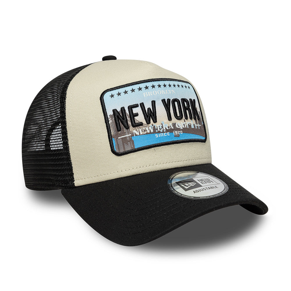 New Era Licence Plate Black 9FORTY A-Frame Trucker sapka