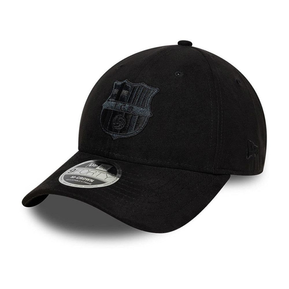 New Era FC Barcelona Faux Suede Black 9FORTY M-Crown baseball sapka