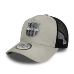 New Era FC Barcelona Faux Suede Grey 9FORTY A-Frame Trucker sapka