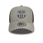 New Era FC Barcelona Faux Suede Grey 9FORTY A-Frame Trucker sapka