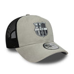 New Era FC Barcelona Faux Suede Grey 9FORTY A-Frame Trucker sapka