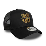 New Era FC Barcelona Black Gold Black 9FORTY A-Frame Trucker sapka