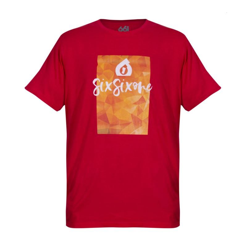 661 SCRIPT T-Shirt red piros kerékpáros védőfelszerelés