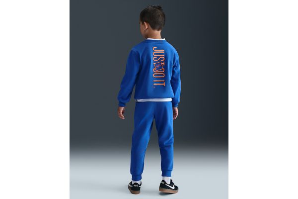 Nike_ Nkb B Nsw Gwm Lt Wt Flc Crew S(Haddad) Melegítő kék