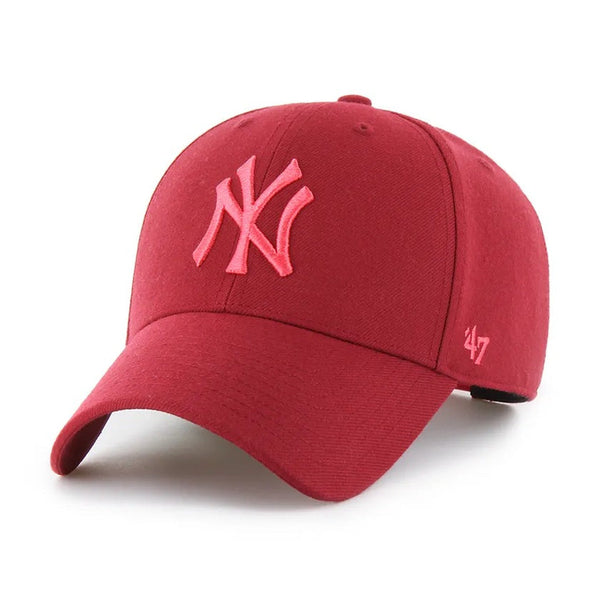 '47 Brand New York Yankees Mvp Snapback Cap Burgundy B-mvpsp17wbp-rzd Baseball sapka