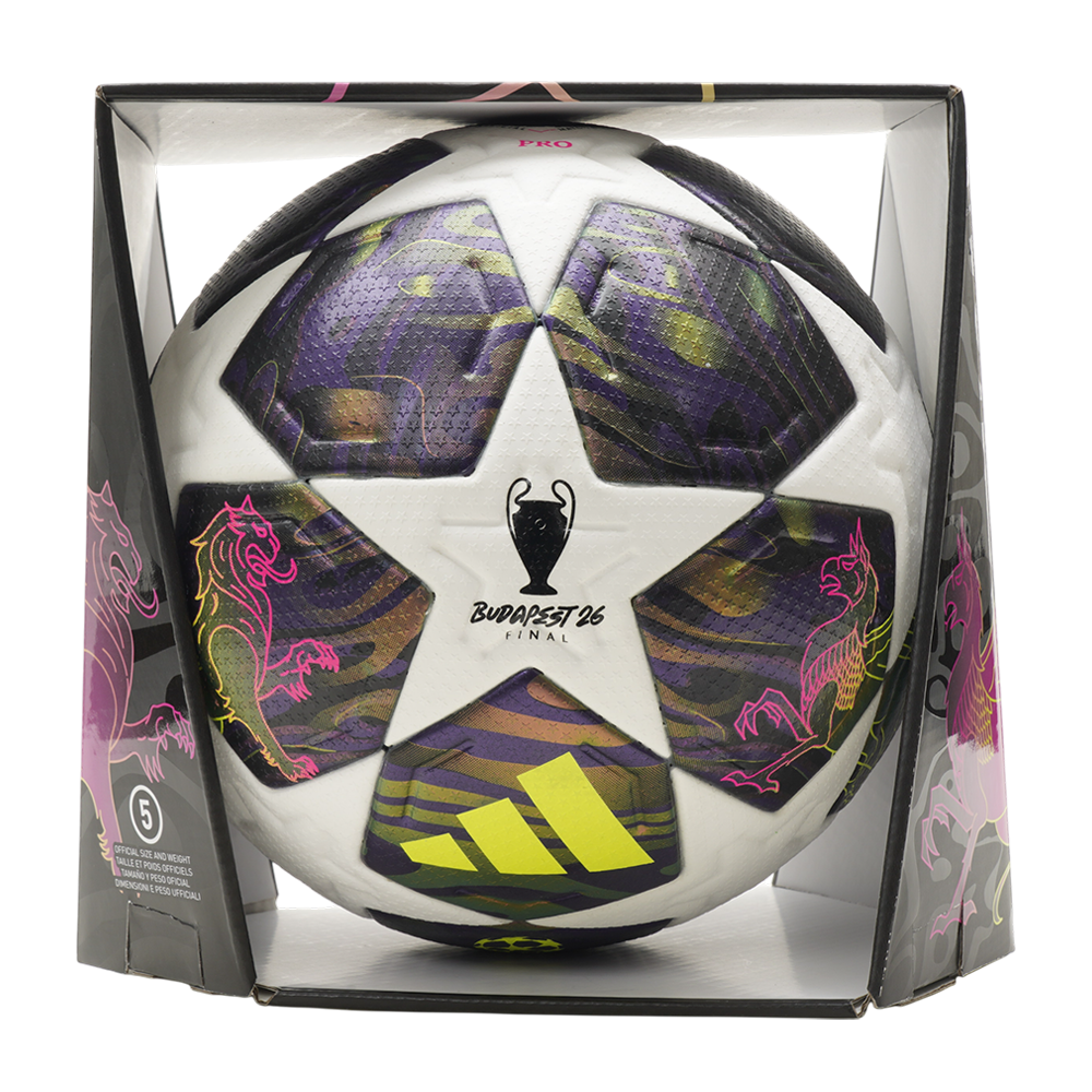 adidas UCL 25/26 Final Pro Purple and White JX9077 Football labda