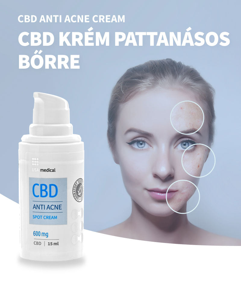 UsaMedical CBD krém pattanásos bőrre 600 mg CBD | 15 ml