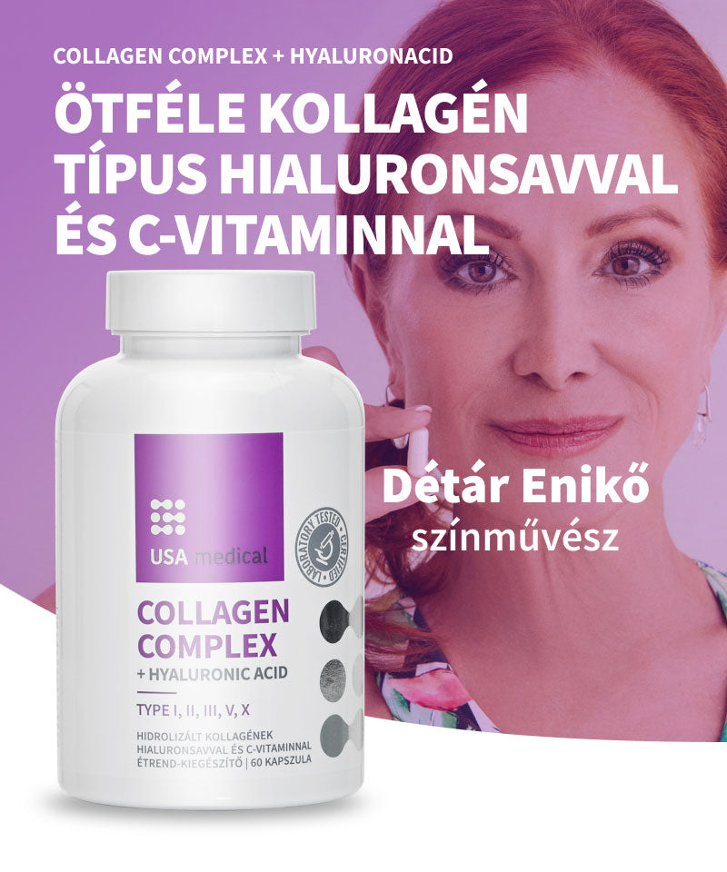 UsaMedical Kollagén Komplex kapszula 5 kollagén típussal 60 db