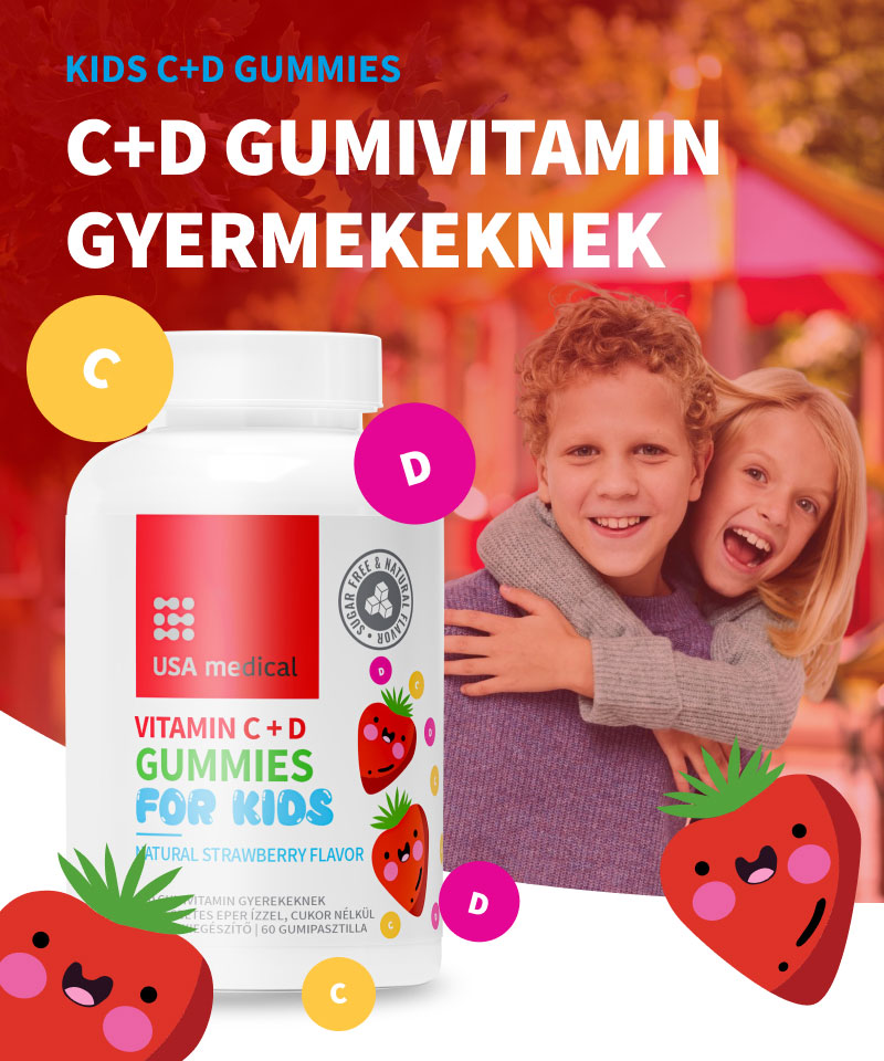 UsaMedical C+D gumivitamin gyerekeknek 60 db