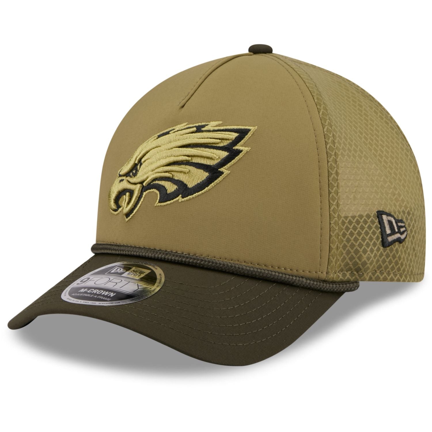 Philadelphia Eagles 2025 Salute to Service 9FORTY M-Crown A-Frame Trucker - baseball sapka