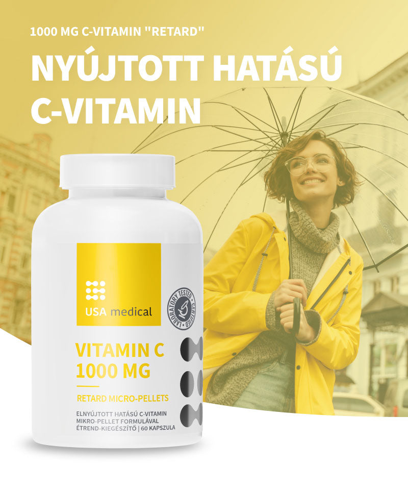 UsaMedical C-vitamin 1000 mg Retard kapszula 60 db
