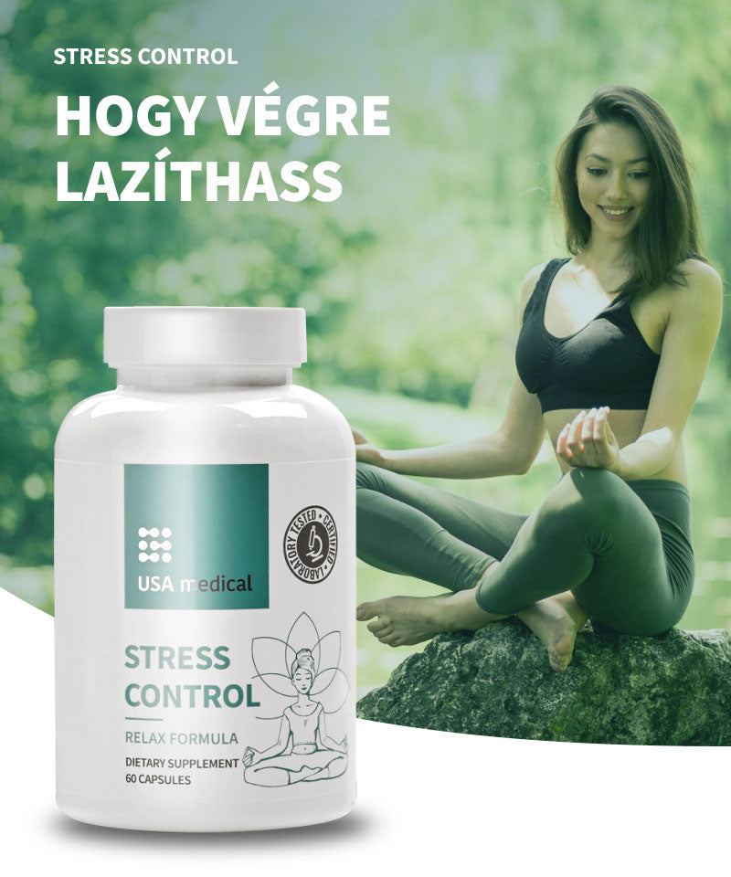 UsaMedical Stressz Kontroll kapszula AlphaWave® L-theanine-nel 60 db