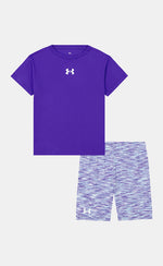 Lány szett Under Armour UA TWIST BIKE SHORT SET-BLU