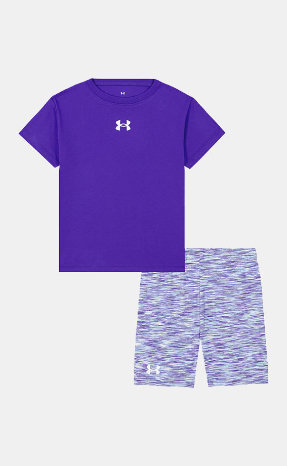 Lány szett Under Armour UA TWIST BIKE SHORT SET-BLU