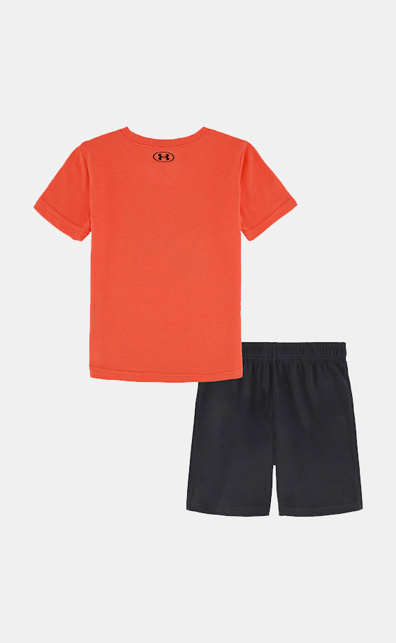 Fiú szett Under Armour UA MULTI SPORT SS SHORT SET-RED