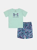 Lány Under Armour UA PRINTED BIKE SHORT SET szett