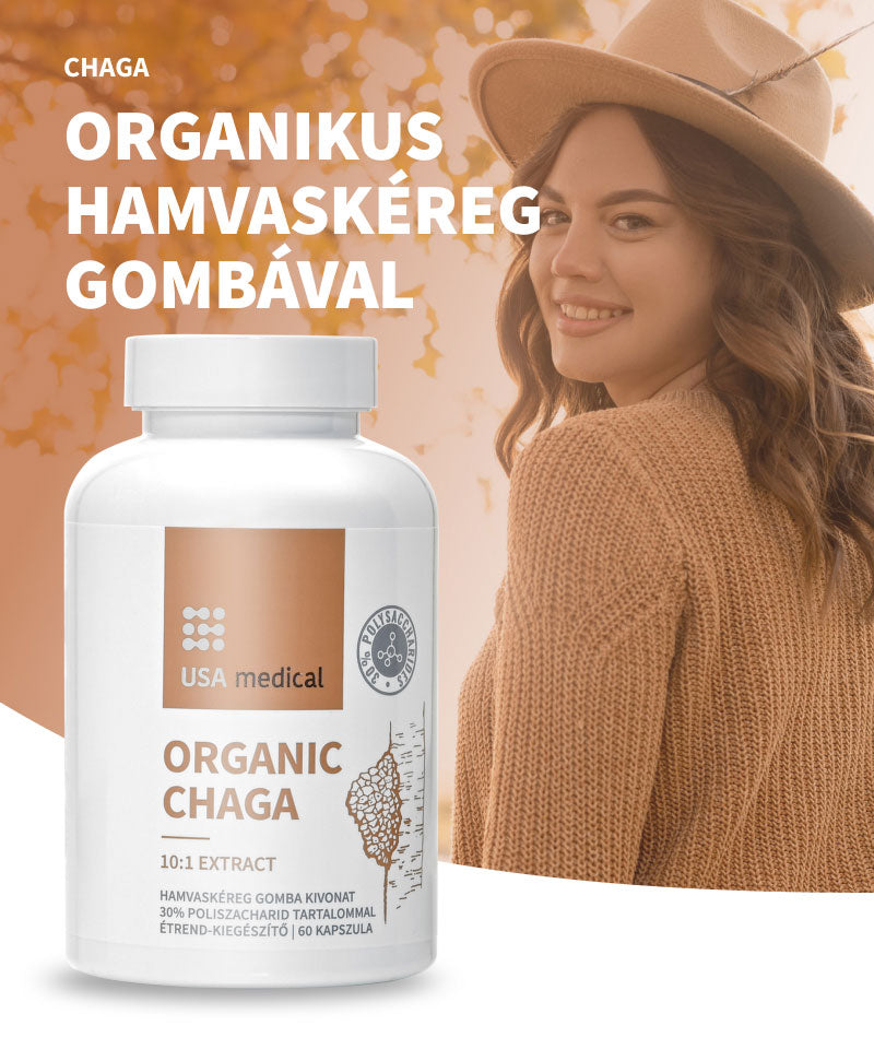 UsaMedical Hamvaskéreg gomba kivonat acerolával 60 db
