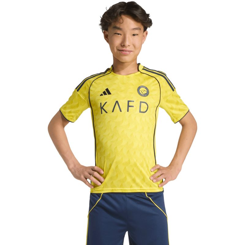Adidas Al Nassr FC 2025/2026 Home Jersey for Kids, Yellow sárga gyerek póló JN7981