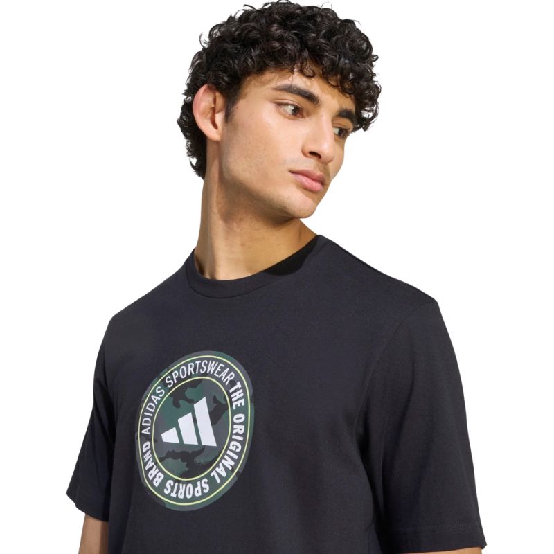 Adidas Camo Circle Graphic T-shirt férfi póló, fekete