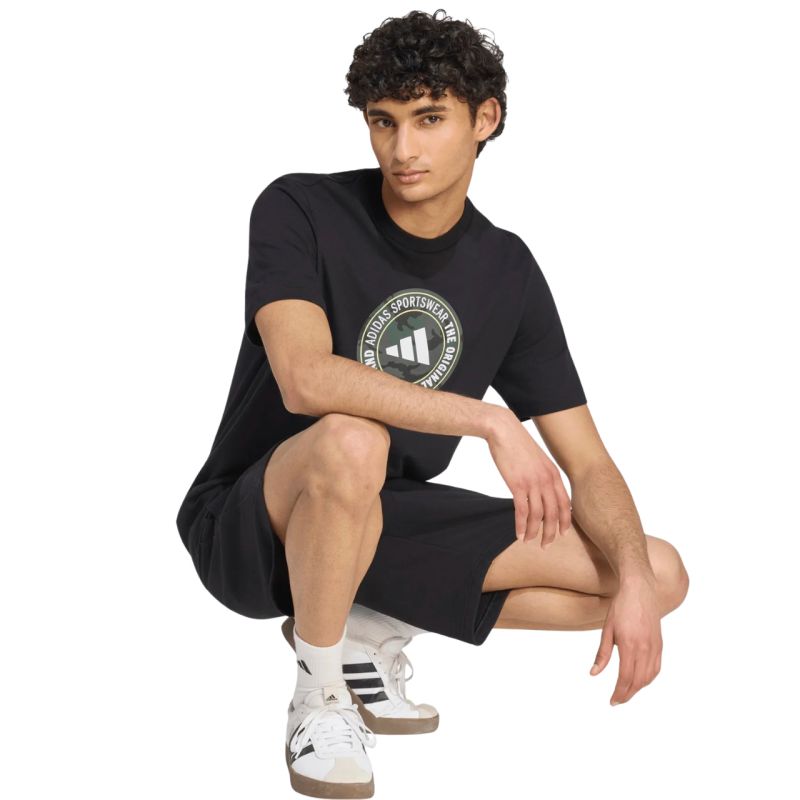 Adidas Camo Circle Graphic T-shirt férfi póló, fekete