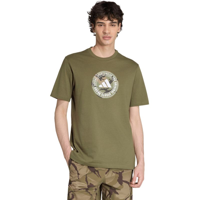 Adidas Camo T-shirt férfi póló, oliva