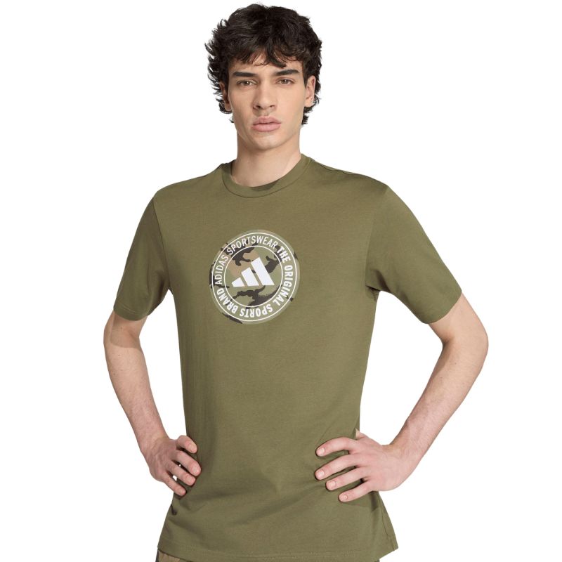 Adidas Camo T-shirt férfi póló, oliva