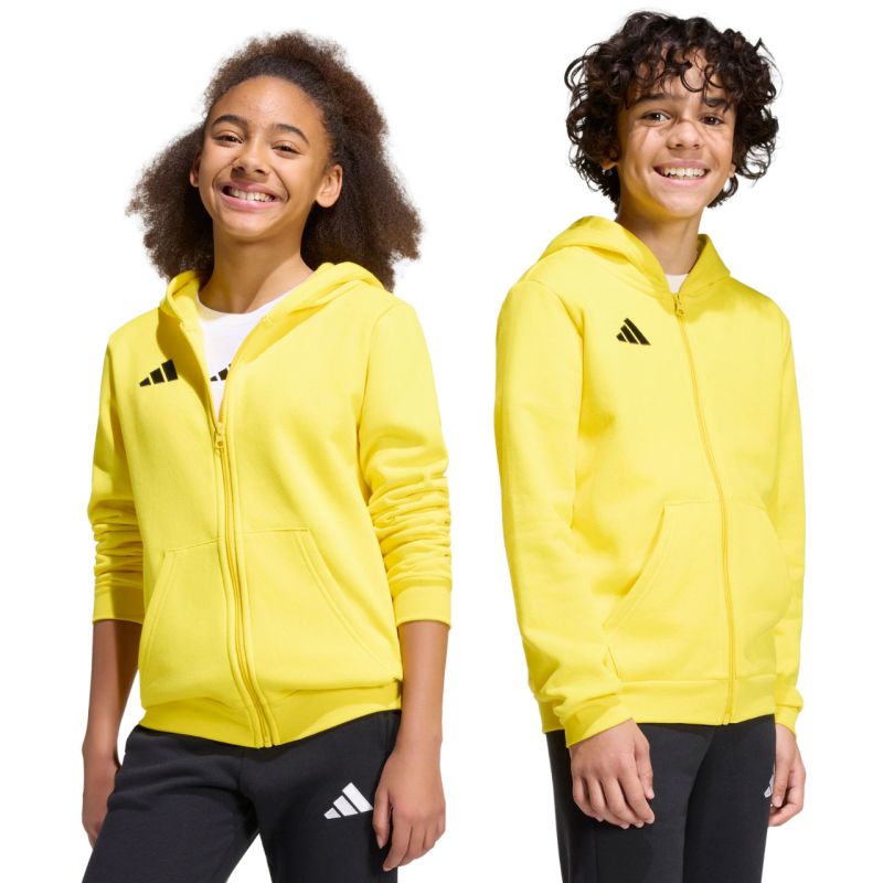 Adidas Entrada 26 Full Zip Hoodie Yellow sárga gyerek pulóver