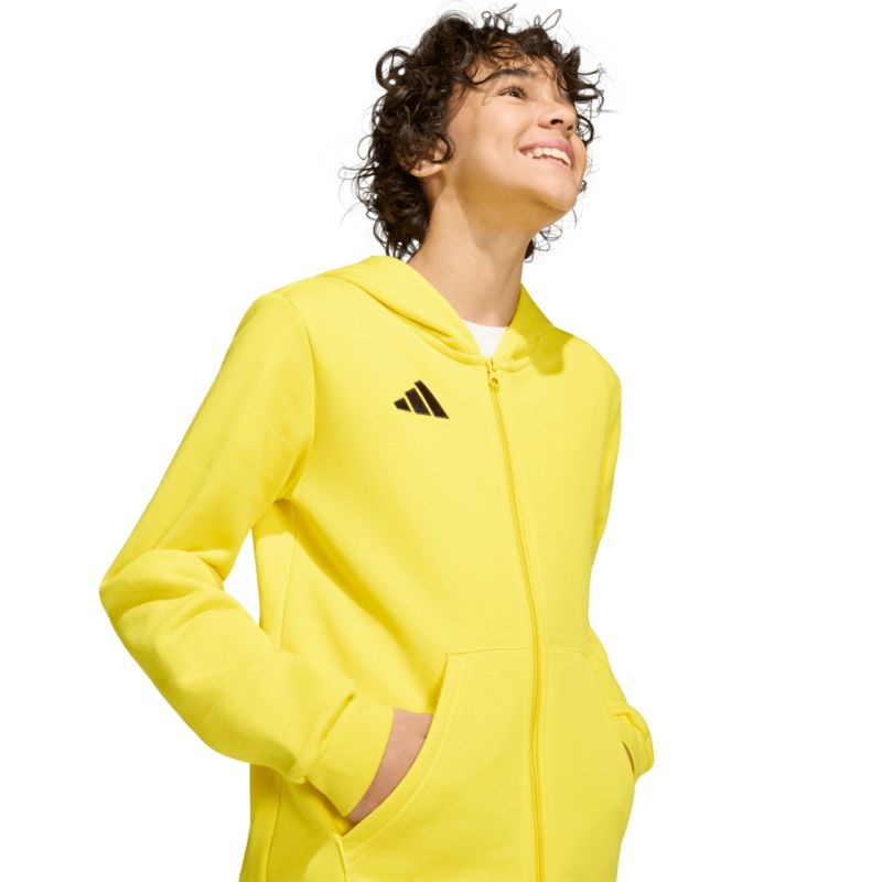 Adidas Entrada 26 Full Zip Hoodie Yellow sárga gyerek pulóver