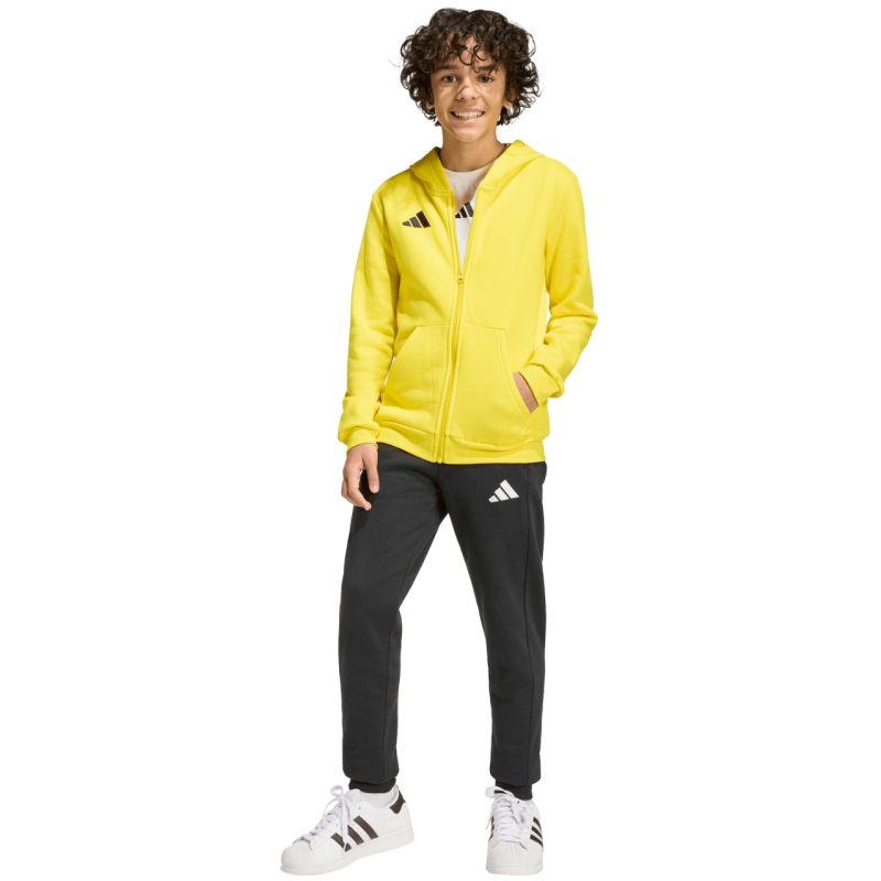 Adidas Entrada 26 Full Zip Hoodie Yellow sárga gyerek pulóver