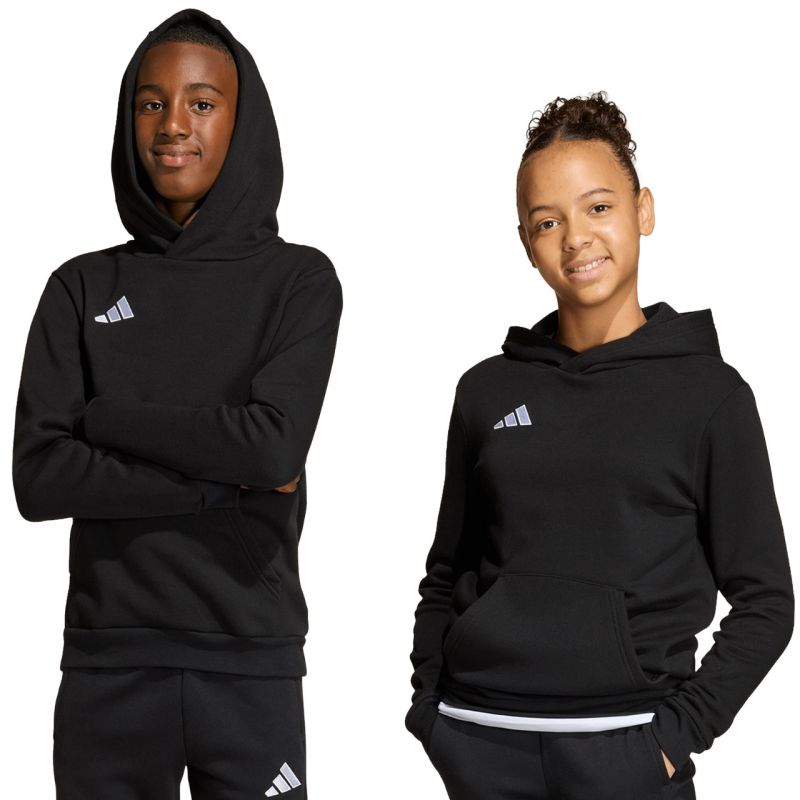 adidas Entrada 26 Hoody black gyerek kapucnis pulóver JZ6569