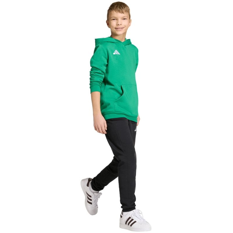 Adidas Entrada 26 Hoody green kids' sweatshirt gyerek kapucnis pulóver JZ6563