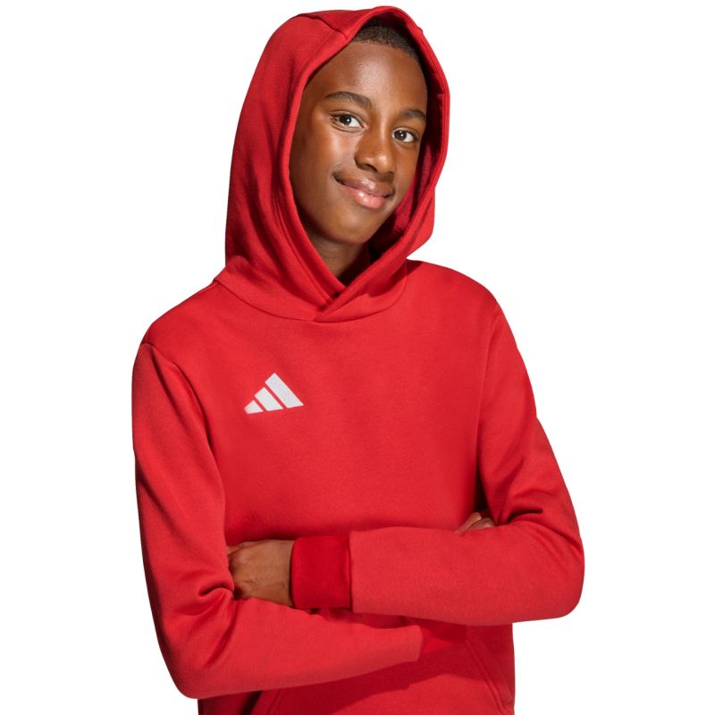 adidas Entrada 26 Hoody red gyerek kapucnis pulóver JZ6568