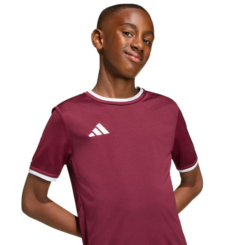 adidas Entrada 26 Jersey kids' T-shirt JZ2530 bordó gyerek póló
