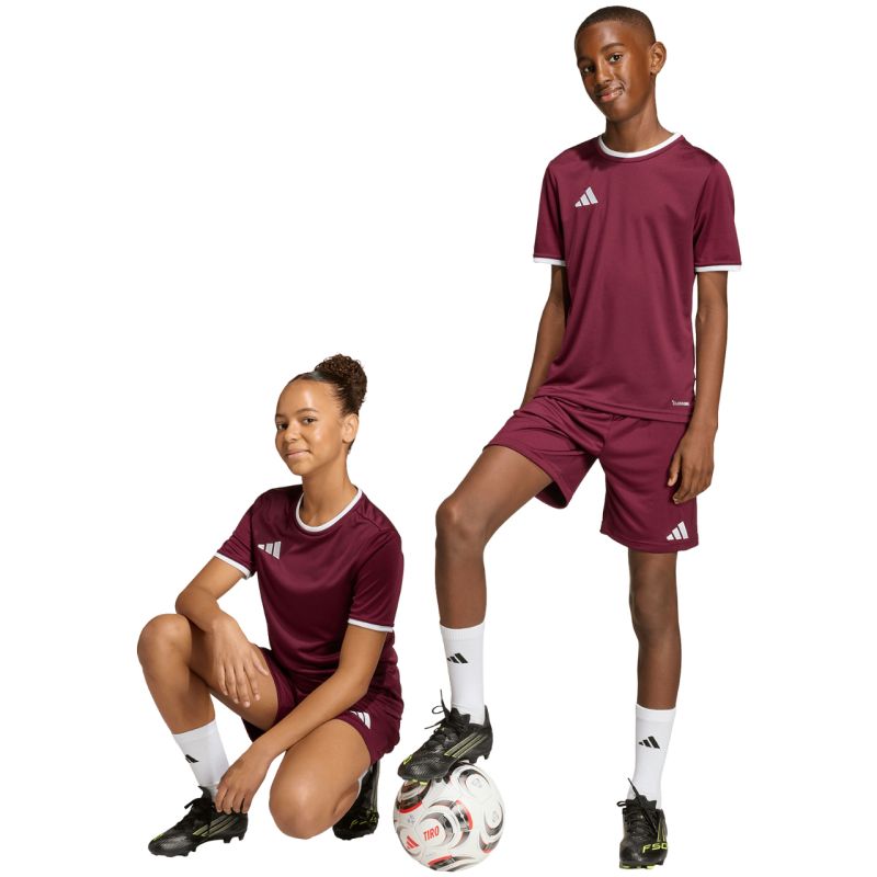 adidas Entrada 26 kids' shorts bordó gyerek rövidnadrág JZ6527