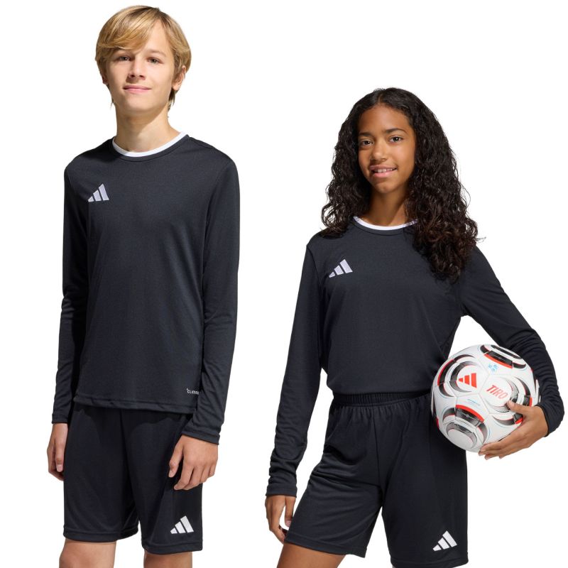 Adidas Entrada 26 Long Sleeve Jersey fekete gyerek póló KF5879