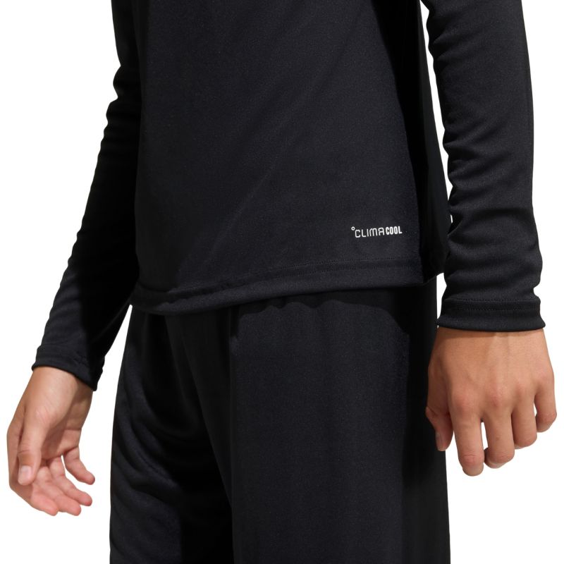 Adidas Entrada 26 Long Sleeve Jersey fekete gyerek póló KF5879