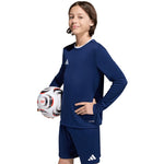 Adidas Entrada 26 Long Sleeve Jersey Navy kék gyerek póló KF5877