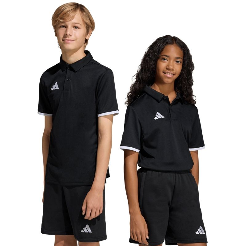 adidas Entrada 26 póló Kids T-Shirt fekete gyerek galléros póló JZ6629