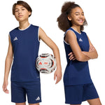 Adidas Entrada 26 Sleeveless Jersey Kids' gyerek póló, sötétkék