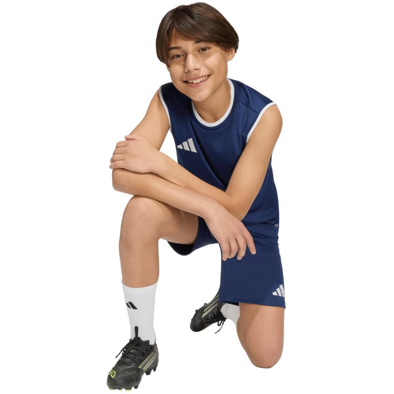 Adidas Entrada 26 Sleeveless Jersey Kids' gyerek póló, sötétkék