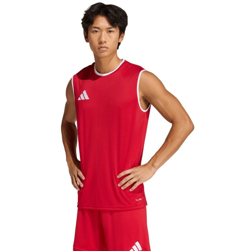 Adidas Entrada 26 Sleeveless Jersey Men's T-Shirt Red piros férfi póló