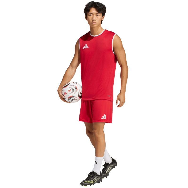 Adidas Entrada 26 Sleeveless Jersey Men's T-Shirt Red piros férfi póló