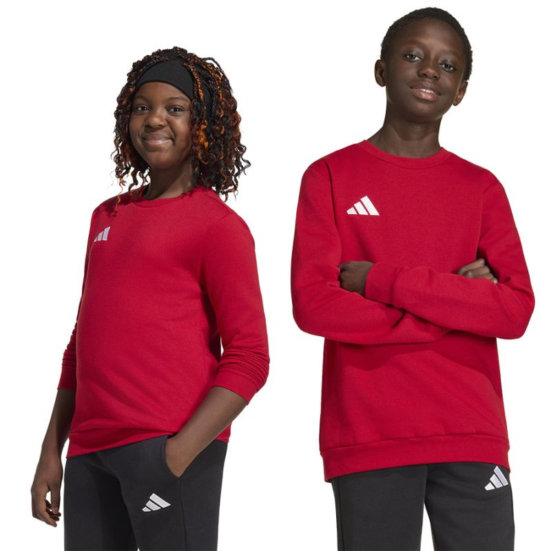 adidas Entrada 26 Sweat Top piros gyerek pulóver JZ6556