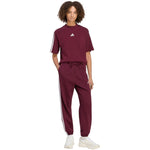 Adidas Essentials 3-Stripes Boyfriend T-Shirt in női póló, bordó