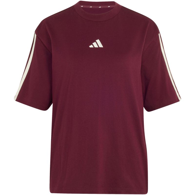 Adidas Essentials 3-Stripes Boyfriend Women’s T-Shirt női póló, bordó