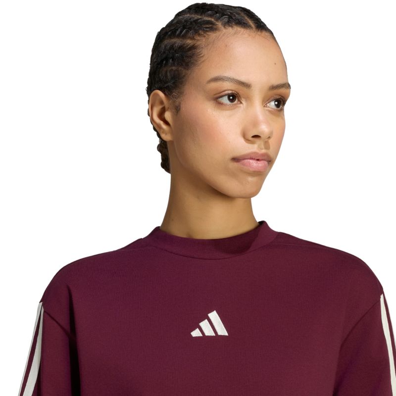 Adidas Essentials 3-Stripes Boyfriend Women’s T-Shirt női póló, bordó