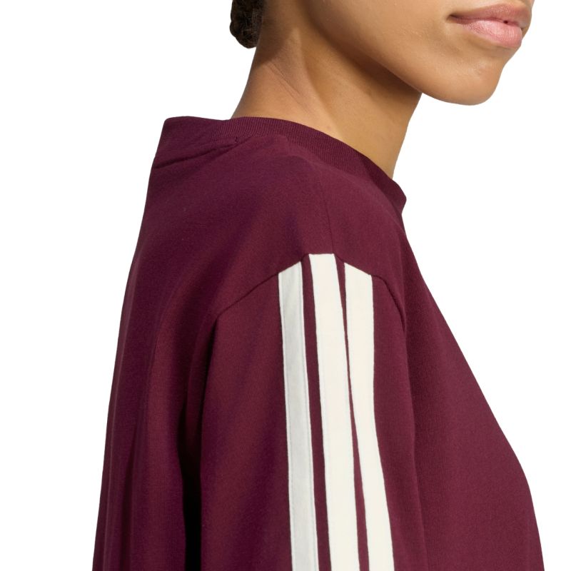Adidas Essentials 3-Stripes Boyfriend Women’s T-Shirt női póló, bordó