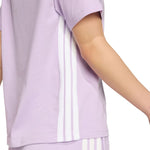 adidas Essentials 3-Stripes Cotton Women's T-Shirt Light Purple női JX7619