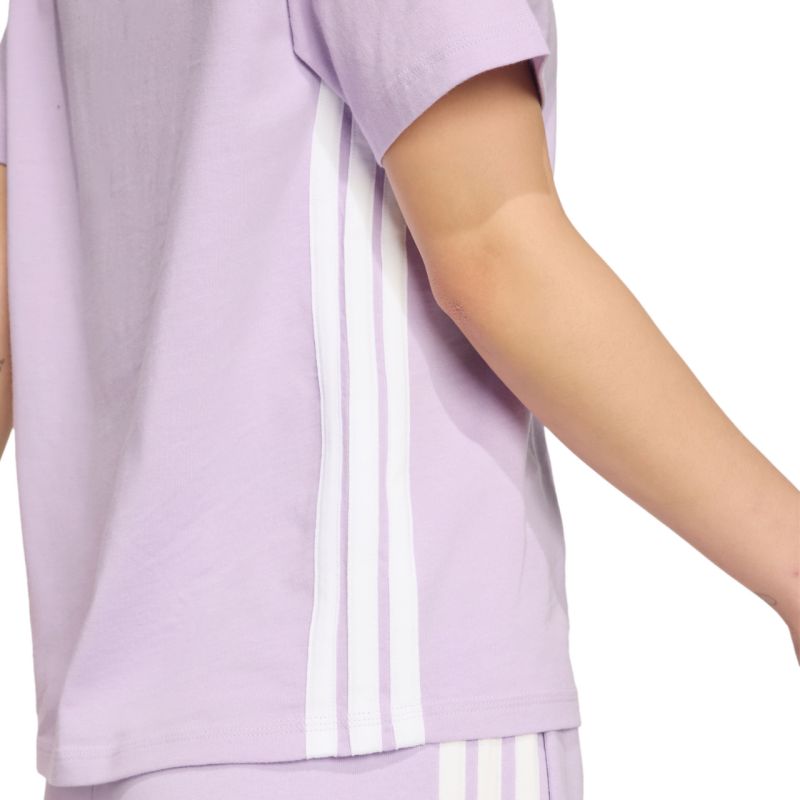 adidas Essentials 3-Stripes Cotton Women's T-Shirt Light Purple női JX7619