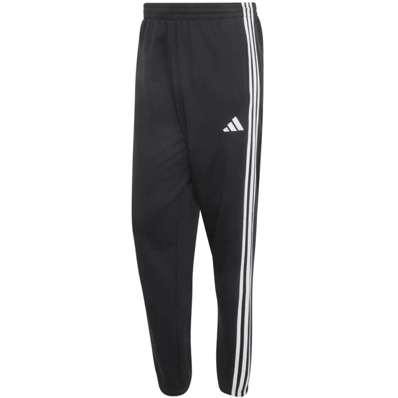 Adidas Essentials 3-Stripes Fleece Tapered Cuffed férfi nadrág, fekete